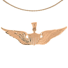 Anhänger der US Air Force aus 10 Karat, 14 Karat oder 18 Karat Gold