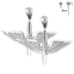 14K or 18K Gold United States Air Force Earrings