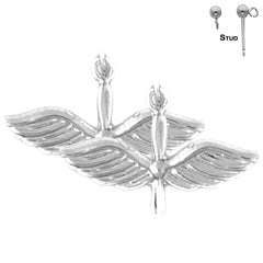 14K or 18K Gold United States Air Force Earrings