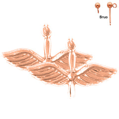 14K or 18K Gold United States Air Force Earrings