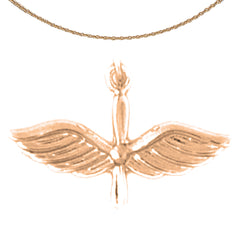 Anhänger der US Air Force aus 14 Karat oder 18 Karat Gold