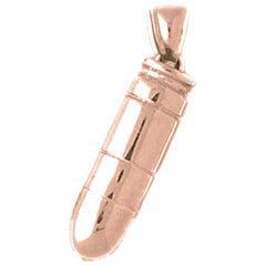 10K, 14K or 18K Gold 3D Bullet Pendant