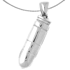 Colgante de bala 3D de oro de 10K, 14K o 18K