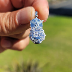 10K, 14K or 18K Gold Air Force Badge Pendant
