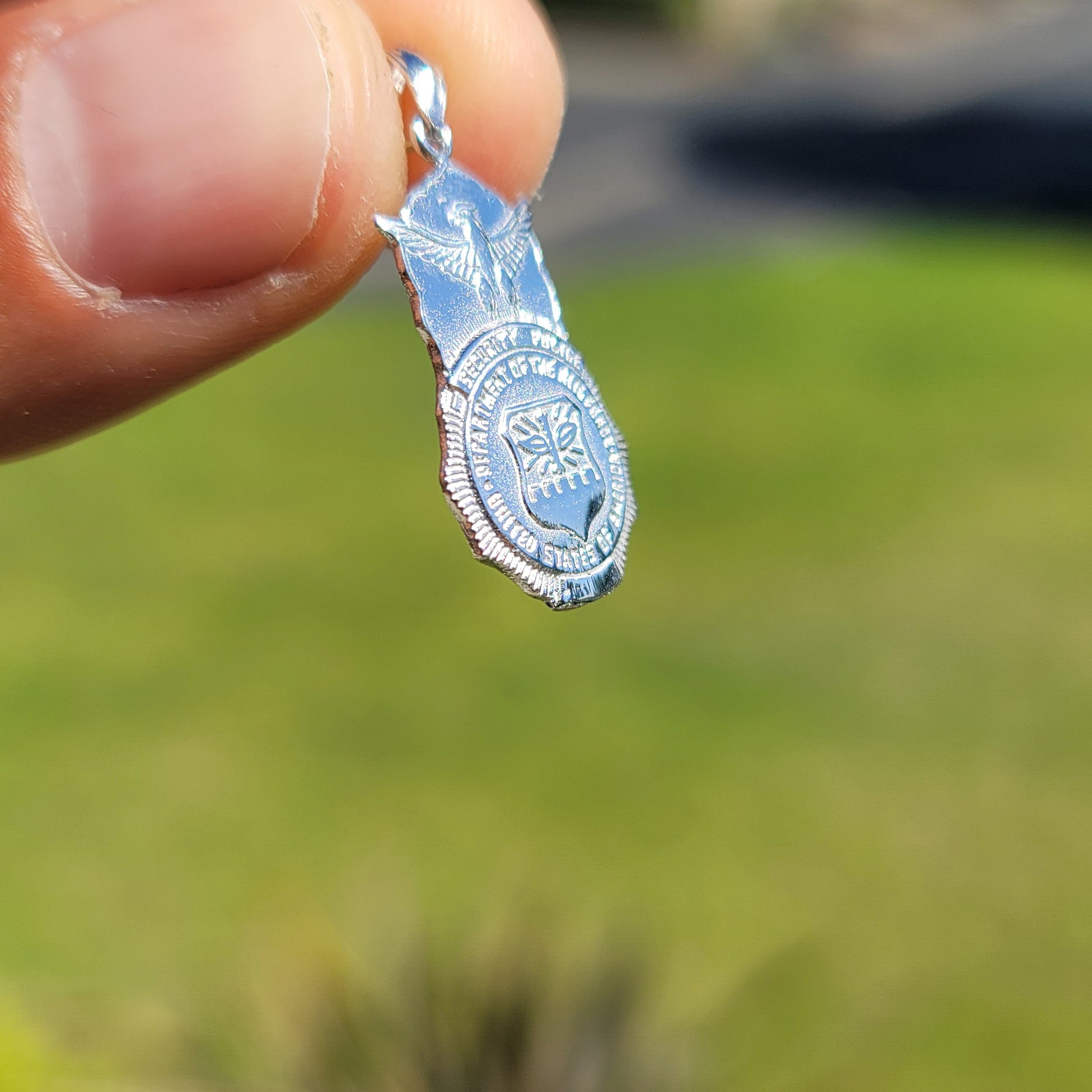 10K, 14K or 18K Gold Air Force Badge Pendant