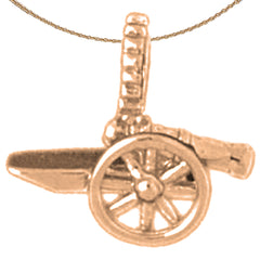 Colgante Canon de oro de 14K o 18K