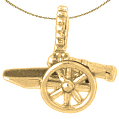 Colgante Canon de oro de 14K o 18K