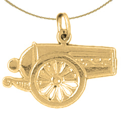 Colgante Canon de oro de 14K o 18K