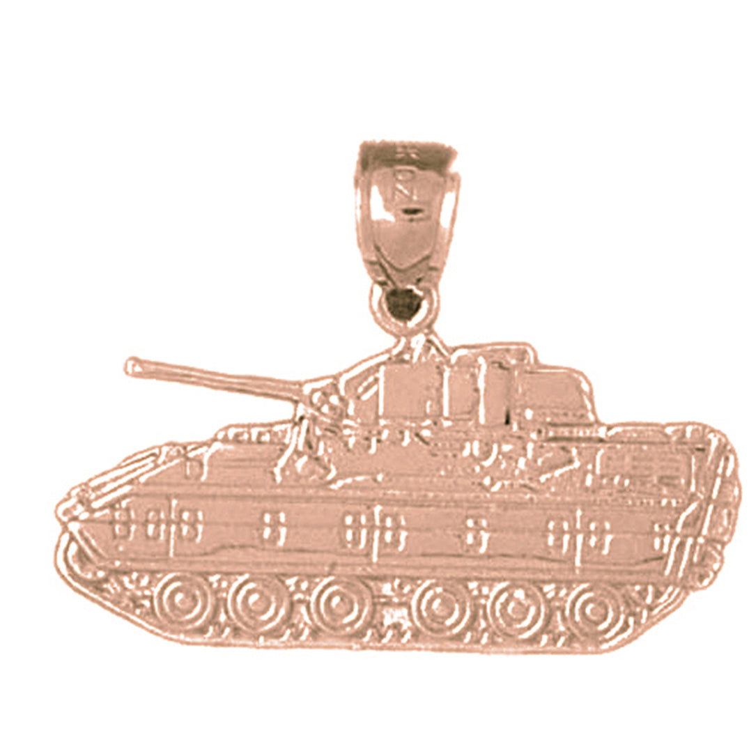 10K, 14K or 18K Gold Tank Pendant