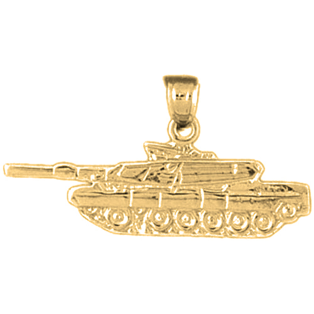 10K, 14K or 18K Gold Tank Pendant