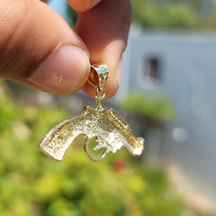 Revolver-Anhänger aus 10 Karat, 14 Karat oder 18 Karat Gold