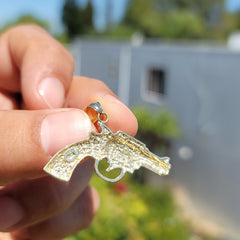 Revolver-Anhänger aus 10 Karat, 14 Karat oder 18 Karat Gold