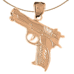 10K, 14K oder 18K Gold Pistolenanhänger