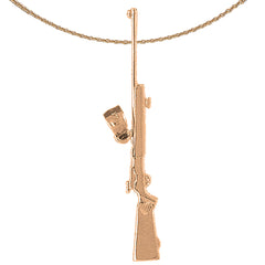 Gewehranhänger aus 14 Karat oder 18 Karat Gold