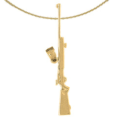 Gewehranhänger aus 14 Karat oder 18 Karat Gold