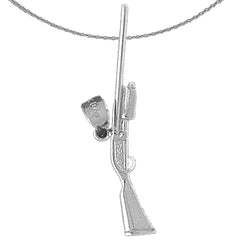 14K or 18K Gold Rifle Pendant