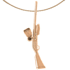14K or 18K Gold Rifle Pendant
