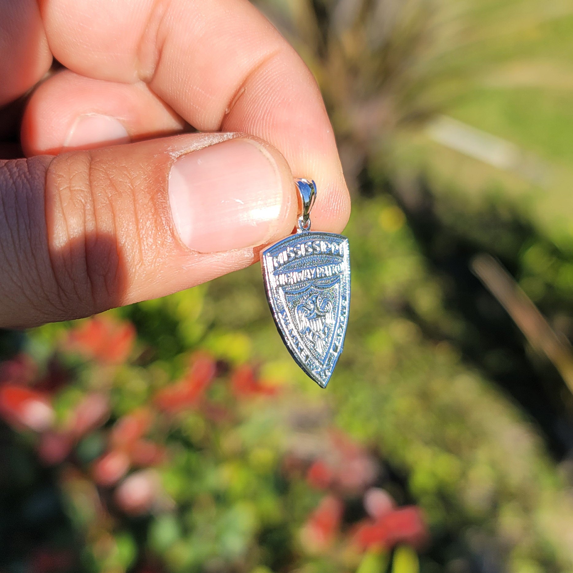 10K, 14K or 18K Gold Mississippi Highway Patrol Pendant