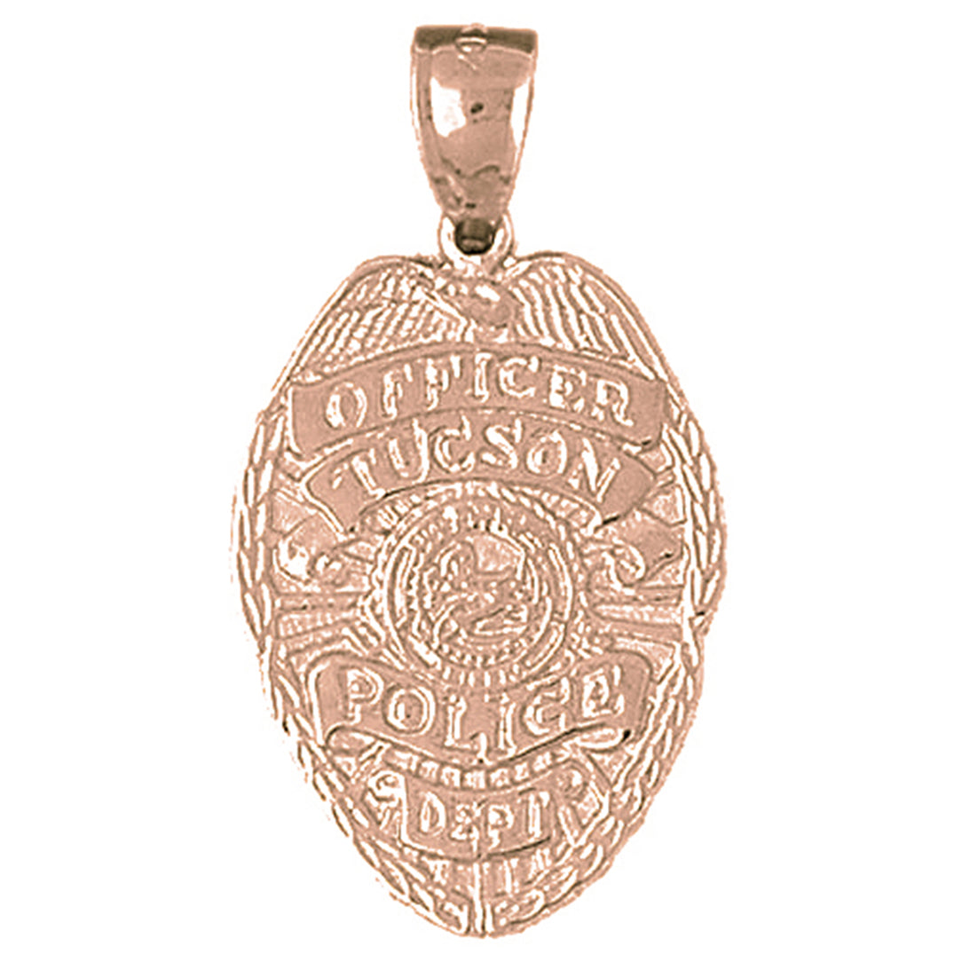 10K, 14K or 18K Gold Tucson Police Pendant