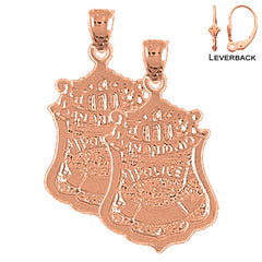 14K or 18K Gold San Antonio Police Earrings