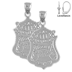 14K or 18K Gold San Antonio Police Earrings