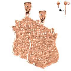 14K or 18K Gold San Antonio Police Earrings