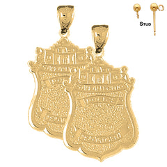 14K or 18K Gold San Antonio Police Earrings