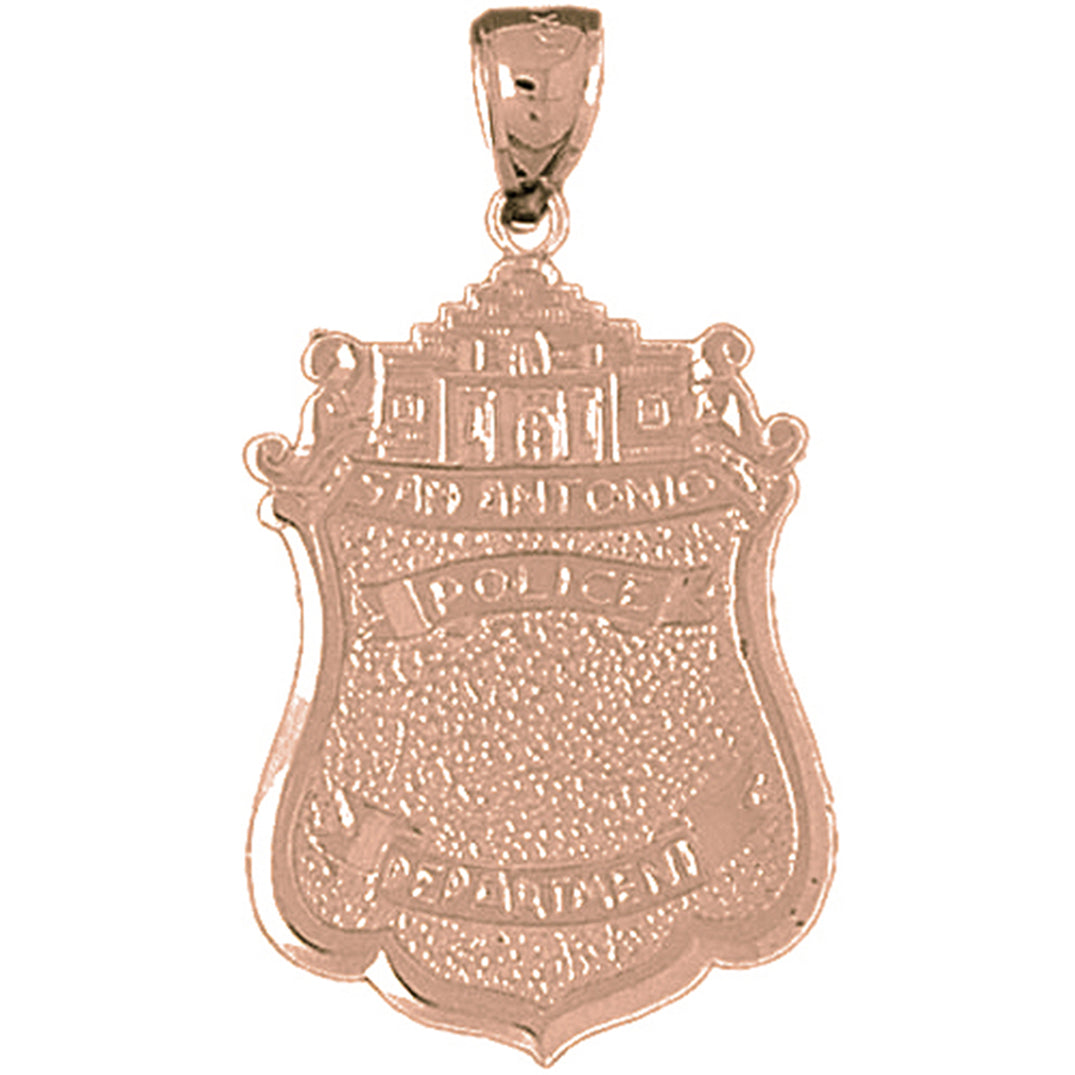 10K, 14K or 18K Gold San Antonio Police Pendant