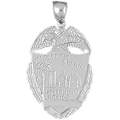10K, 14K or 18K Gold Jacksonville Police Pendant