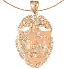 10K, 14K oder 18K Goldanhänger der Jacksonville Police