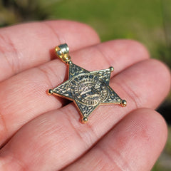 10K, 14K oder 18K Goldanhänger des Sheriffs des Staates Florida