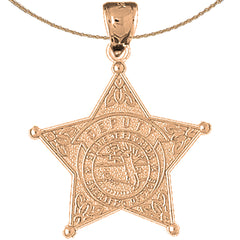 10K, 14K oder 18K Goldanhänger des Sheriffs des Staates Florida