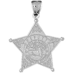 10K, 14K or 18K Gold State Of Florida Sheriff's Dept. Pendant