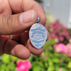 10K, 14K or 18K Gold Scales of Justice Badge Pendant