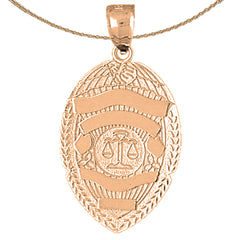 Anhänger „Waage der Gerechtigkeit“ aus 10 Karat, 14 Karat oder 18 Karat Gold