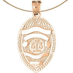 Anhänger „Waage der Gerechtigkeit“ aus 10 Karat, 14 Karat oder 18 Karat Gold