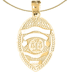 Anhänger „Waage der Gerechtigkeit“ aus 10 Karat, 14 Karat oder 18 Karat Gold