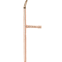 10K, 14K or 18K Gold 3D Baton Pendant