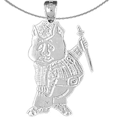 Offiziersschwein-Anhänger aus 10 Karat, 14 Karat oder 18 Karat Gold