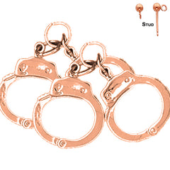 14K or 18K Gold Motorcycle Officer Pig Earrings