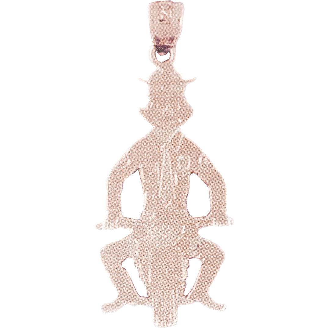 14K or 18K Gold Motorcycle Officer Pig Pendant