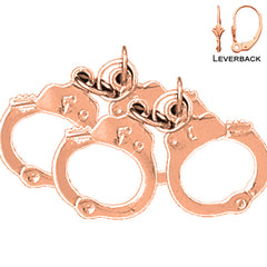 14K oder 18K Gold Handschellen Ohrringe