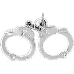 10K, 14K or 18K Gold Handcuffs Pendant