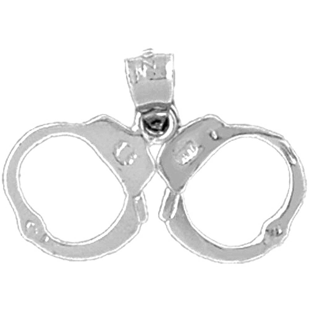 10K, 14K or 18K Gold Handcuffs Pendant