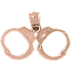 10K, 14K or 18K Gold Handcuffs Pendant