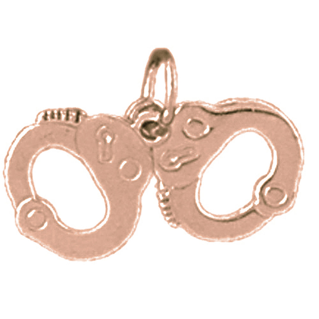 14K or 18K Gold Handcuffs Pendant