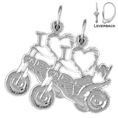 Sterling Silver 10mm Handcuffs Earrings (White or Yellow Gold Plated)