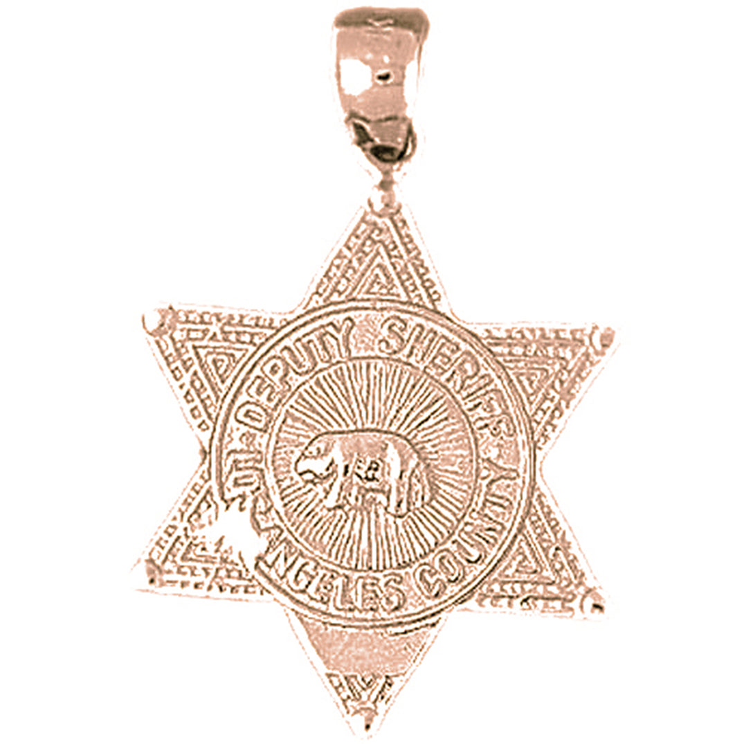 10K, 14K or 18K Gold Los Angeles Deputy Sheriff Pendant