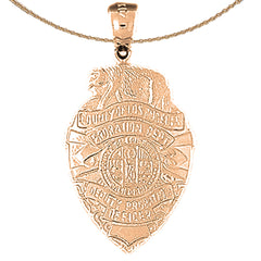 10K, 14K oder 18K Goldanhänger „County of Los Angeles“