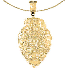 10K, 14K oder 18K Goldanhänger „County of Los Angeles“